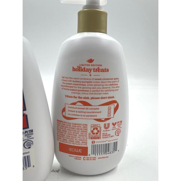 NEW 2x Dove Limited Edition Holiday Treats Cinnamon Pumpkin Pie 12oz Hand Wash - Picture 2 of 3